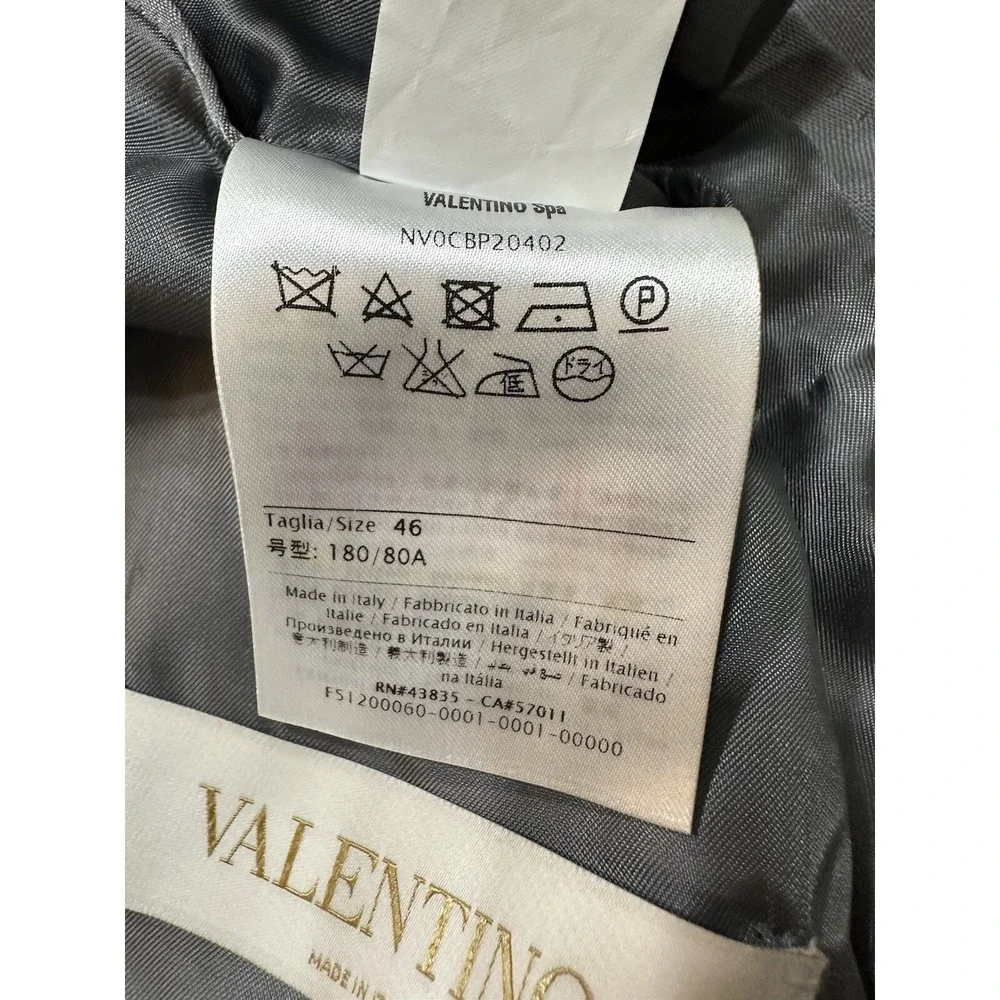 Valentino Men's Mohair Wool Sports Coat Blazer Gray Size 36 Single Breasted‎